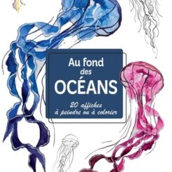MON CARNET CREATIF - AU FOND DES OCEANS - 20 AFFICHES A COLORIER OU A PEINDRE